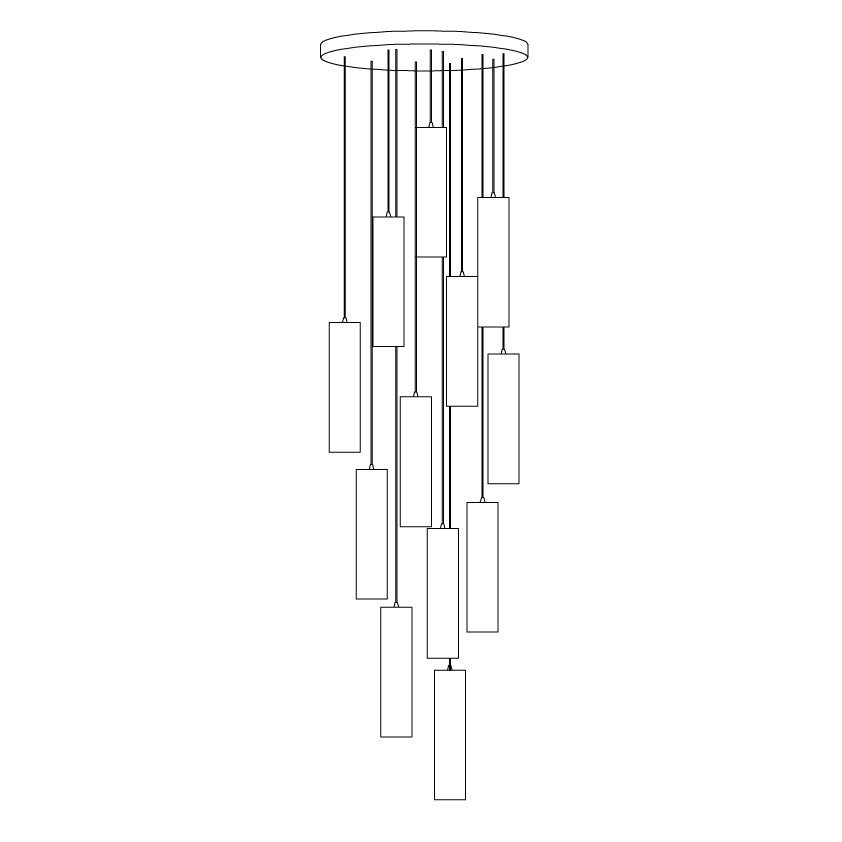 Nyxara Cluster Alabaster Pendelleuchte Treppe-Las Sola