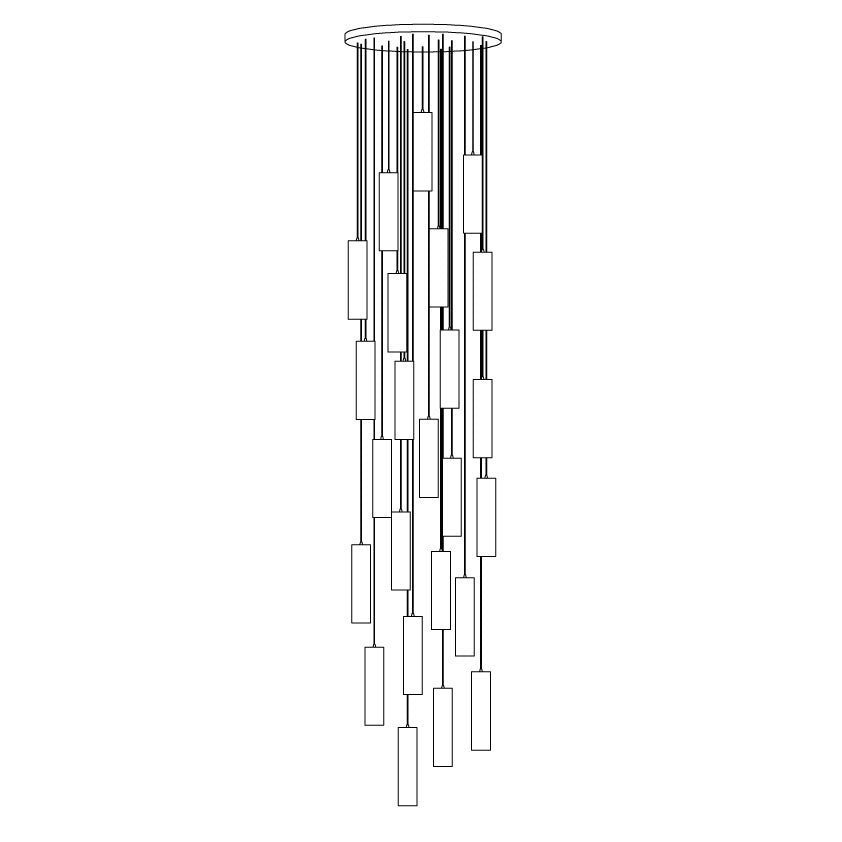 Nyxara Cluster Alabaster Pendelleuchte Treppe-Las Sola