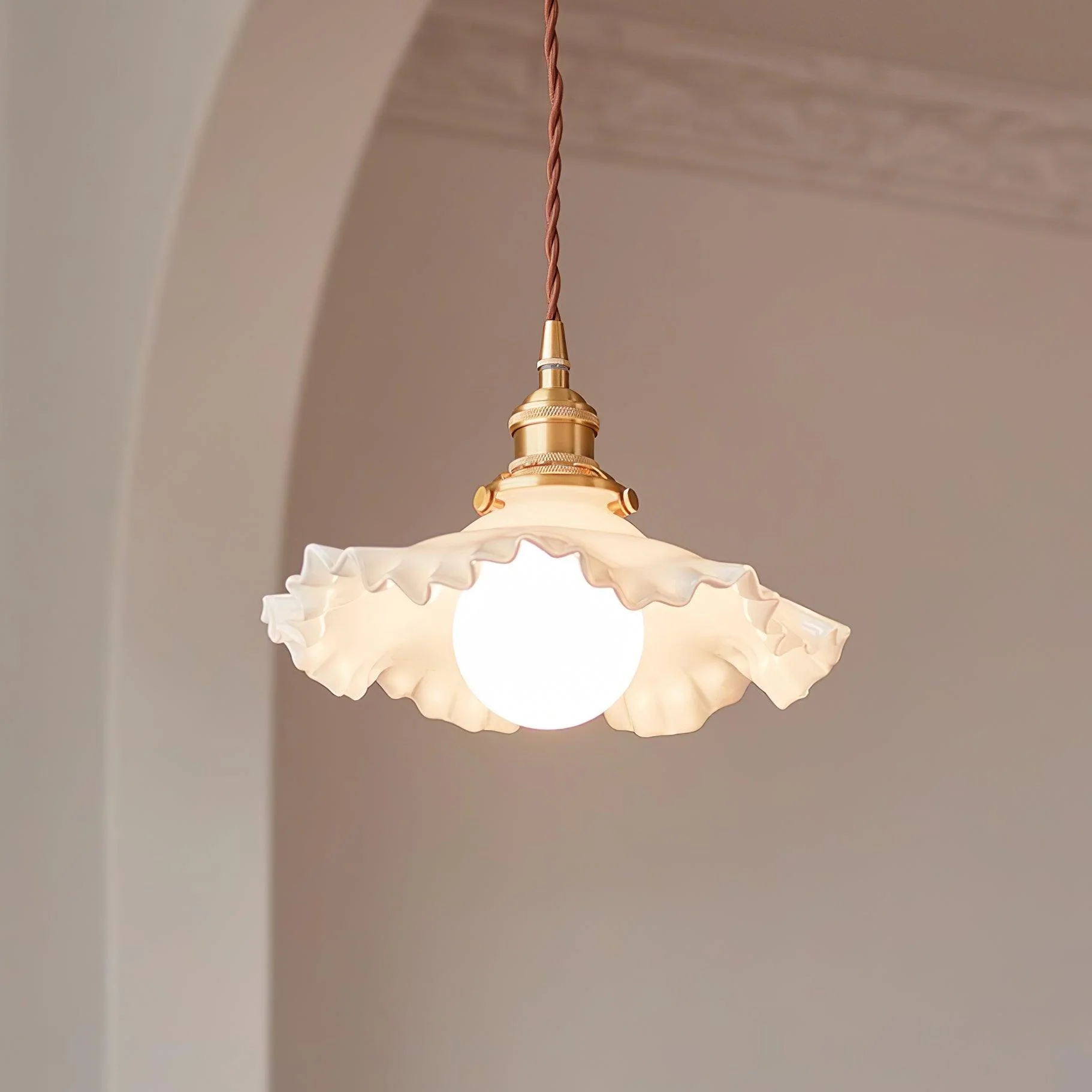 Carins Vintage Blume Glas Pendelleuchte Schirme Schlafzimmer Esszimmer