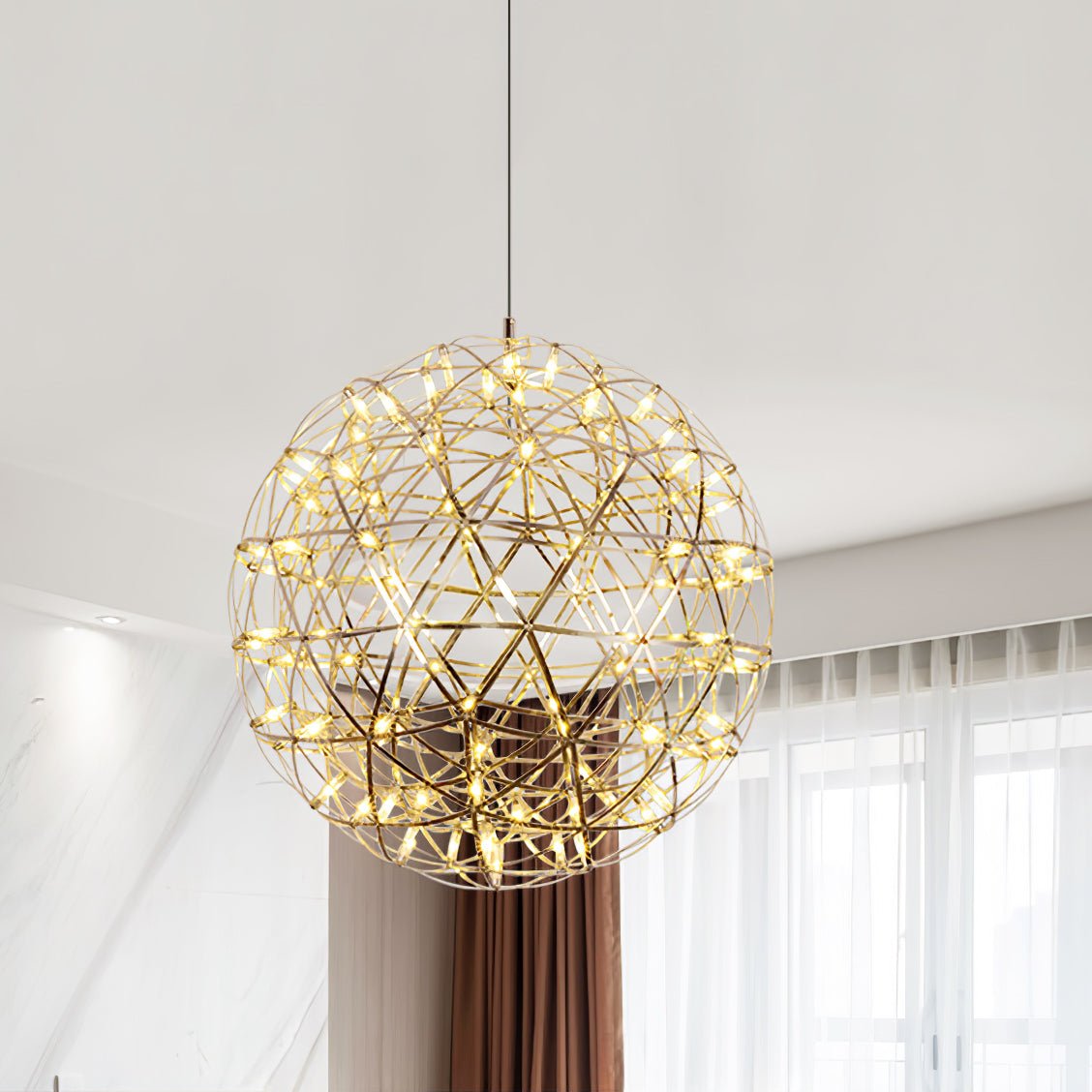 Ivthayra Postmodern Luxus Kugel Gold Pendelleuchte Leuchte-Las Sola