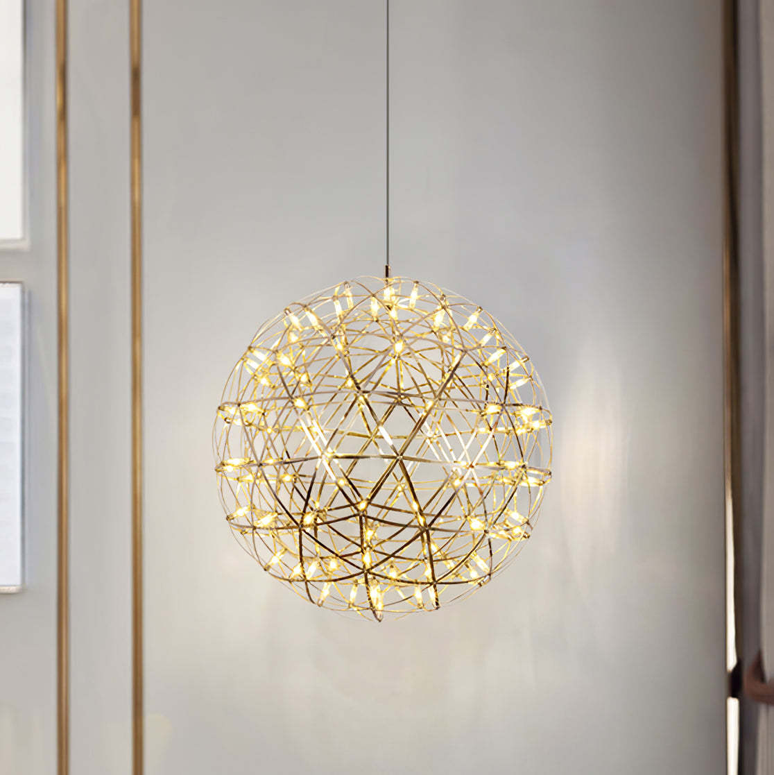 Ivthayra Postmodern Luxus Kugel Gold Pendelleuchte Leuchte-Las Sola