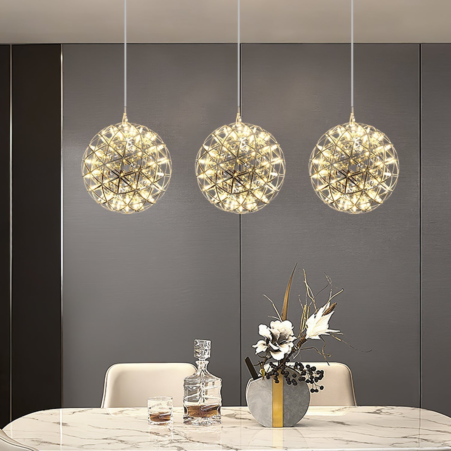 Ivthayra Postmodern Luxus Kugel Gold Pendelleuchte Leuchte-Las Sola