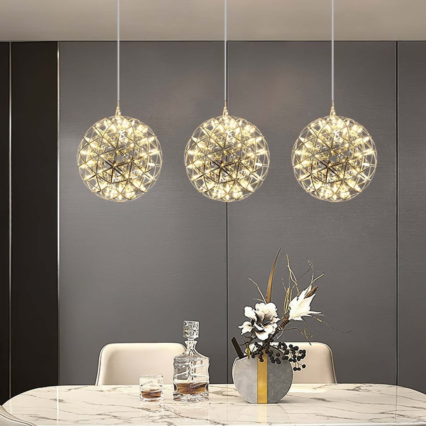 Ivthayra Postmodern Luxus Kugel Gold Pendelleuchte Leuchte-Las Sola