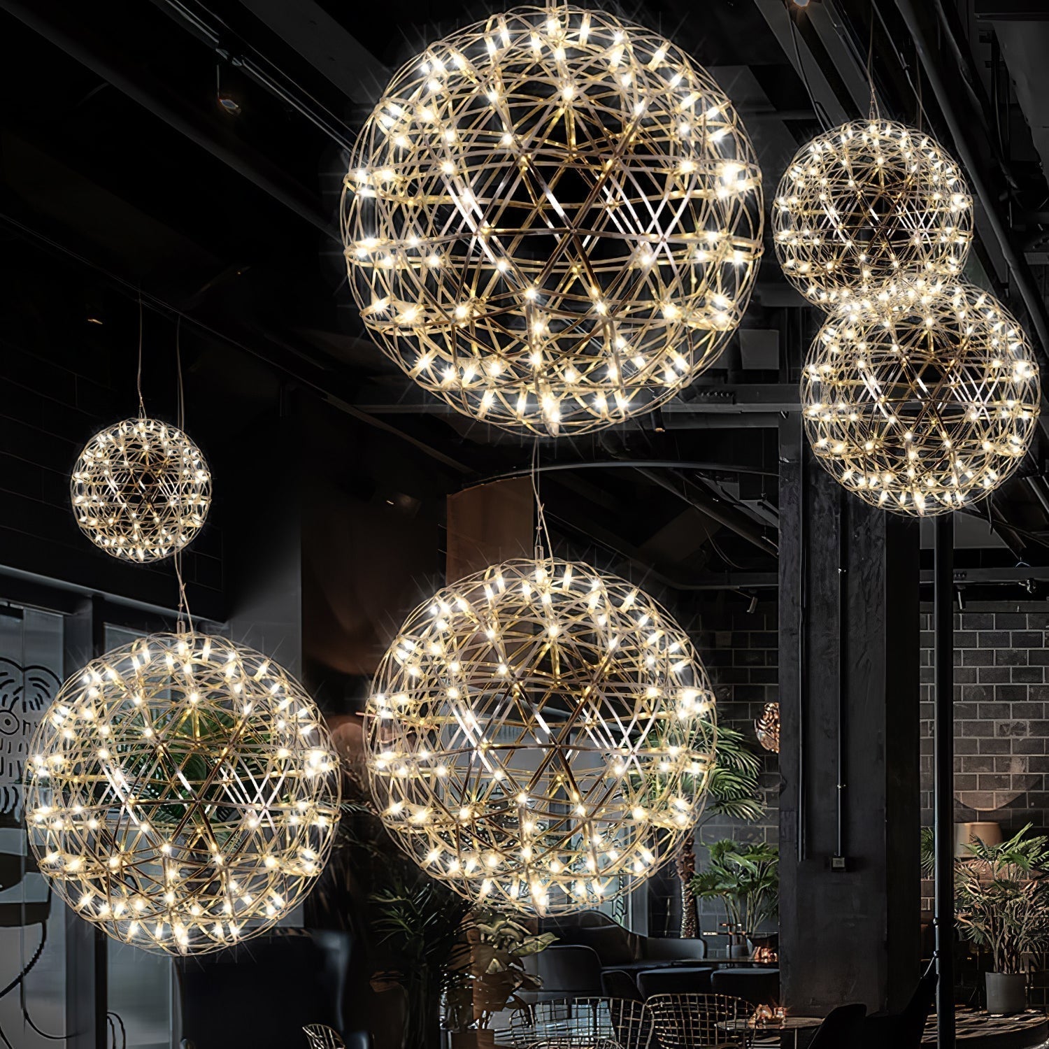 Ivthayra Postmodern Luxus Kugel Gold Pendelleuchte Leuchte-Las Sola