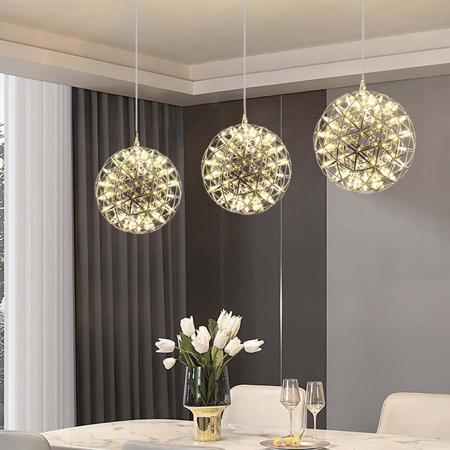 Ivthayra Postmodern Luxus Kugel Gold Pendelleuchte Leuchte-Las Sola