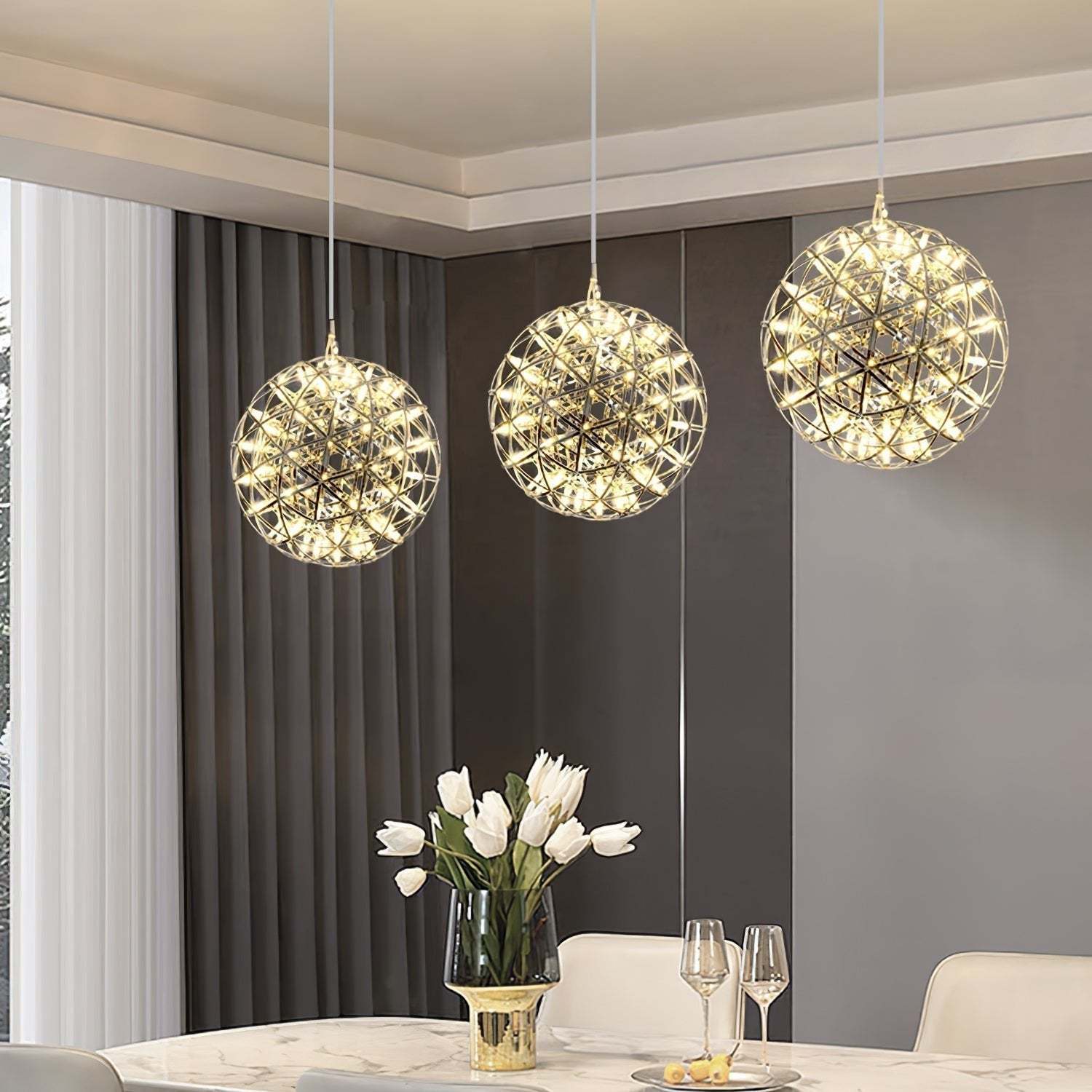 Ivthayra Postmodern Luxus Kugel Gold Pendelleuchte Leuchte-Las Sola