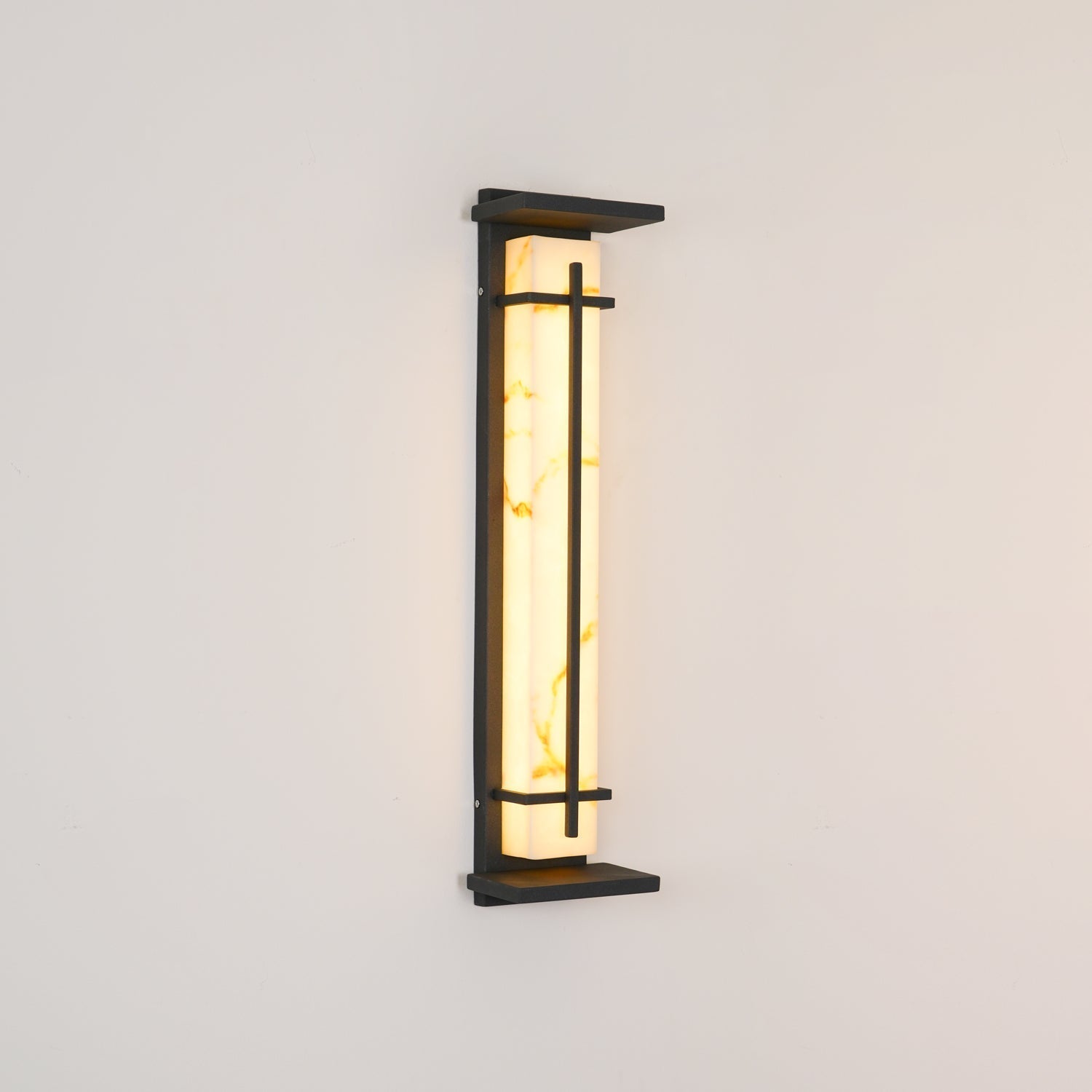 Ray Quadratisch Außenwandlampe Imitation Alabaster Wasserdicht-Las Sola