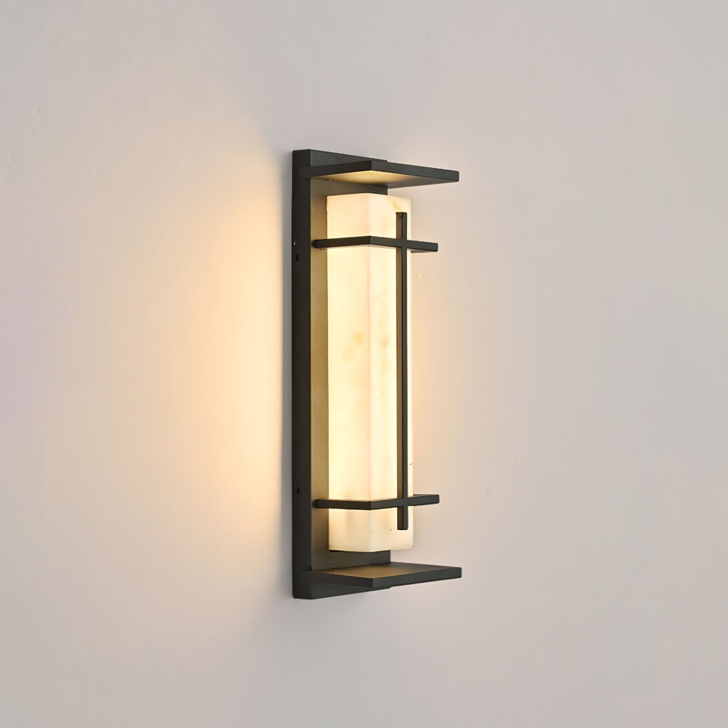 Ray Quadratisch Außenwandlampe Imitation Alabaster Wasserdicht-Las Sola