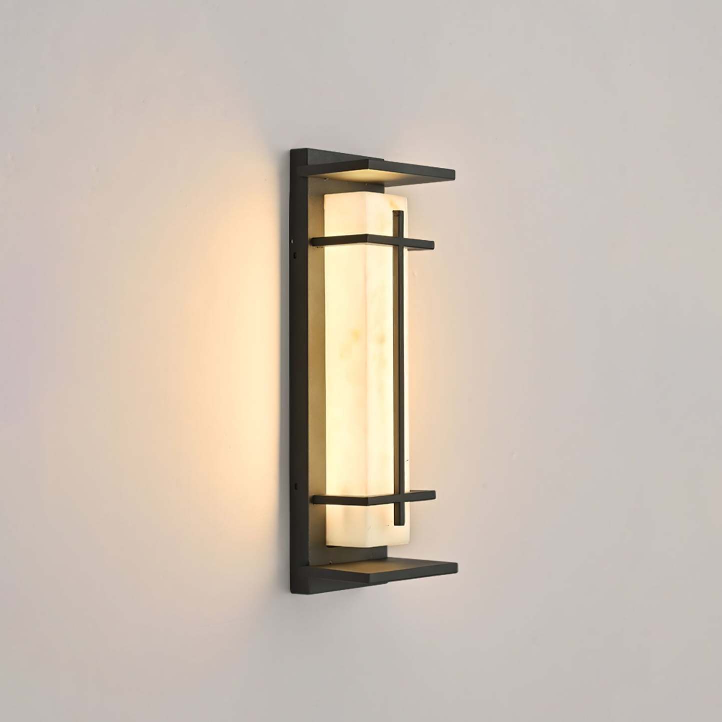 Ray Quadratisch Außenwandlampe Imitation Alabaster Wasserdicht-Las Sola
