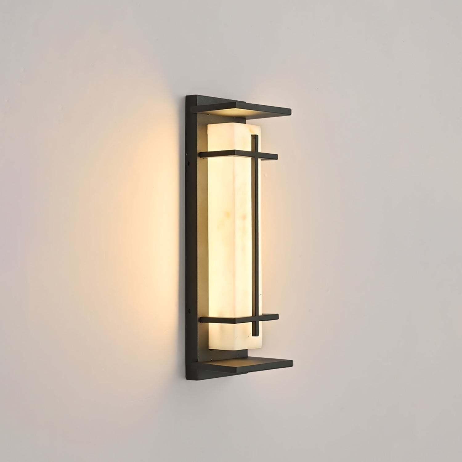 Ray Quadratisch Außenwandlampe Imitation Alabaster Wasserdicht-Las Sola