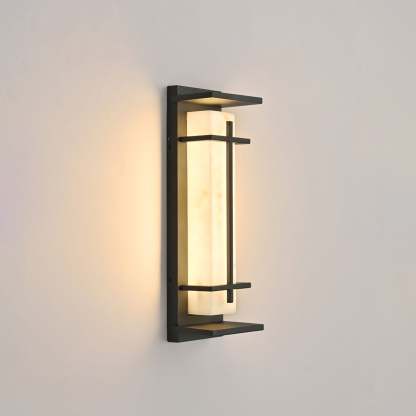 Ray Quadratisch Außenwandlampe Imitation Alabaster Wasserdicht-Las Sola