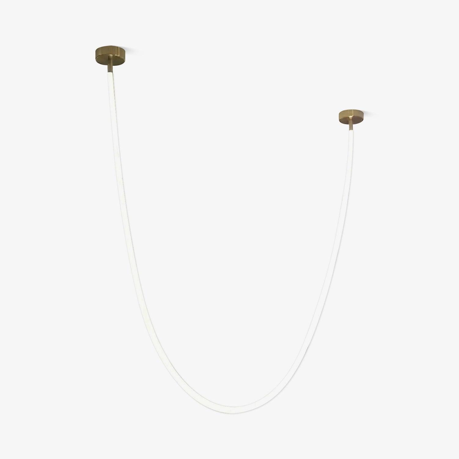 Solara Pendelleuchte Flexible Kurve Silikon Messing-Las Sola