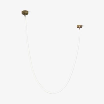 Solara Pendelleuchte Flexible Kurve Silikon Messing-Las Sola