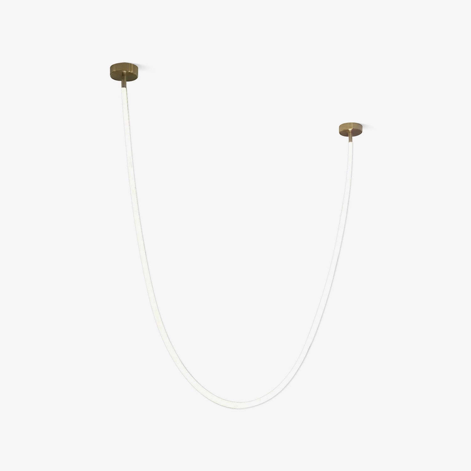Solara Pendelleuchte Flexible Kurve Silikon Messing-Las Sola