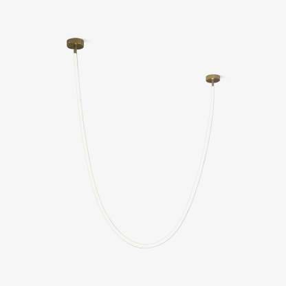 Solara Pendelleuchte Flexible Kurve Silikon Messing-Las Sola