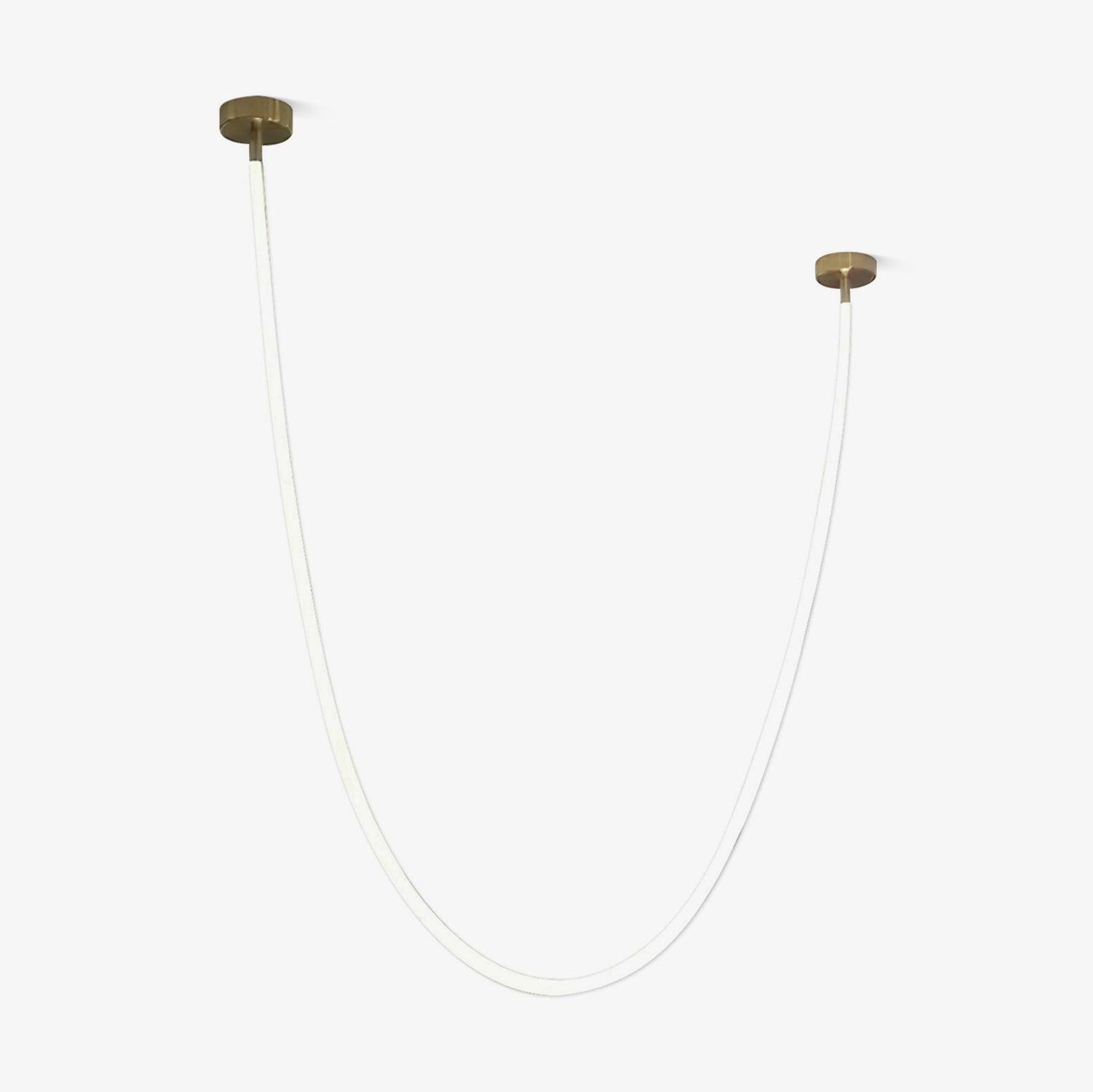 Solara Pendelleuchte Flexible Kurve Silikon Messing-Las Sola