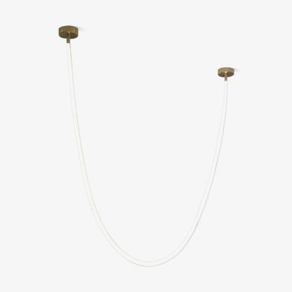 Solara Pendelleuchte Flexible Kurve Silikon Messing-Las Sola