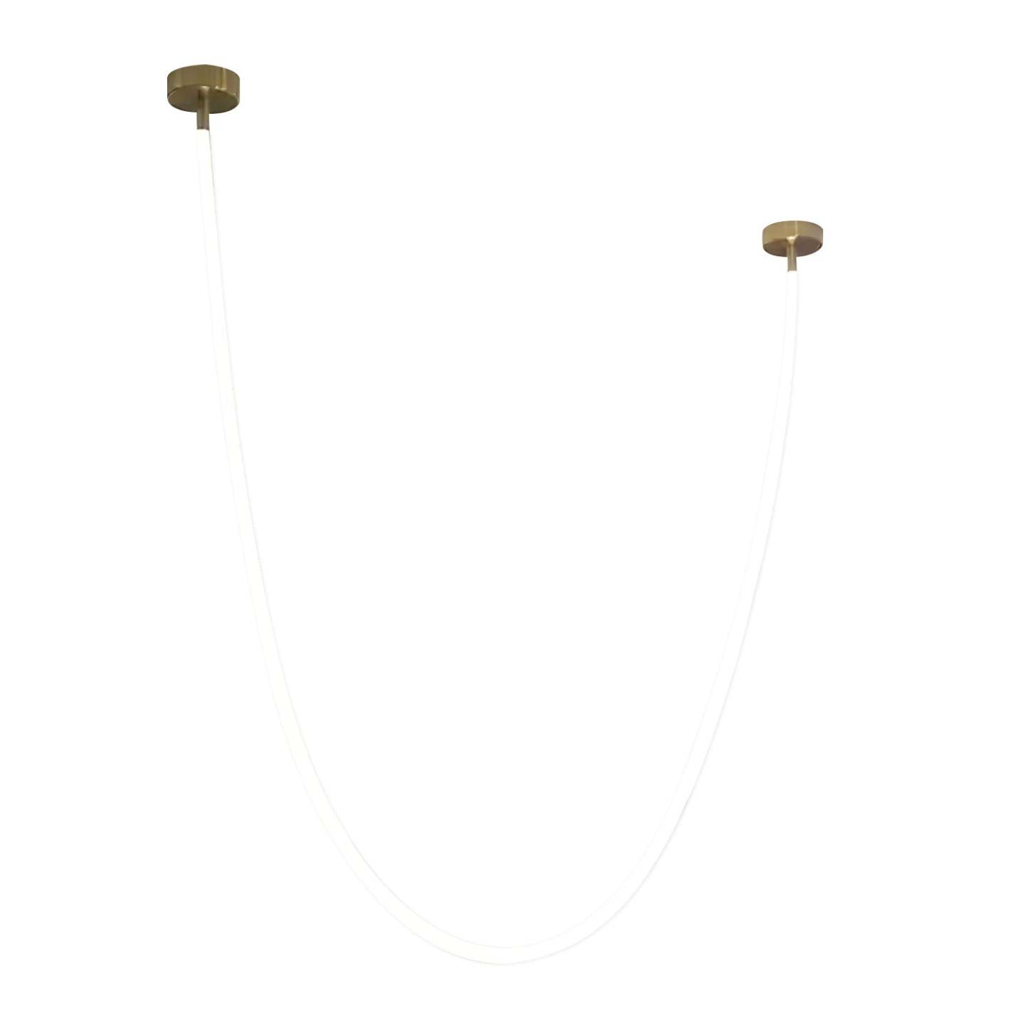 Solara Pendelleuchte Flexible Kurve Silikon Messing-Las Sola