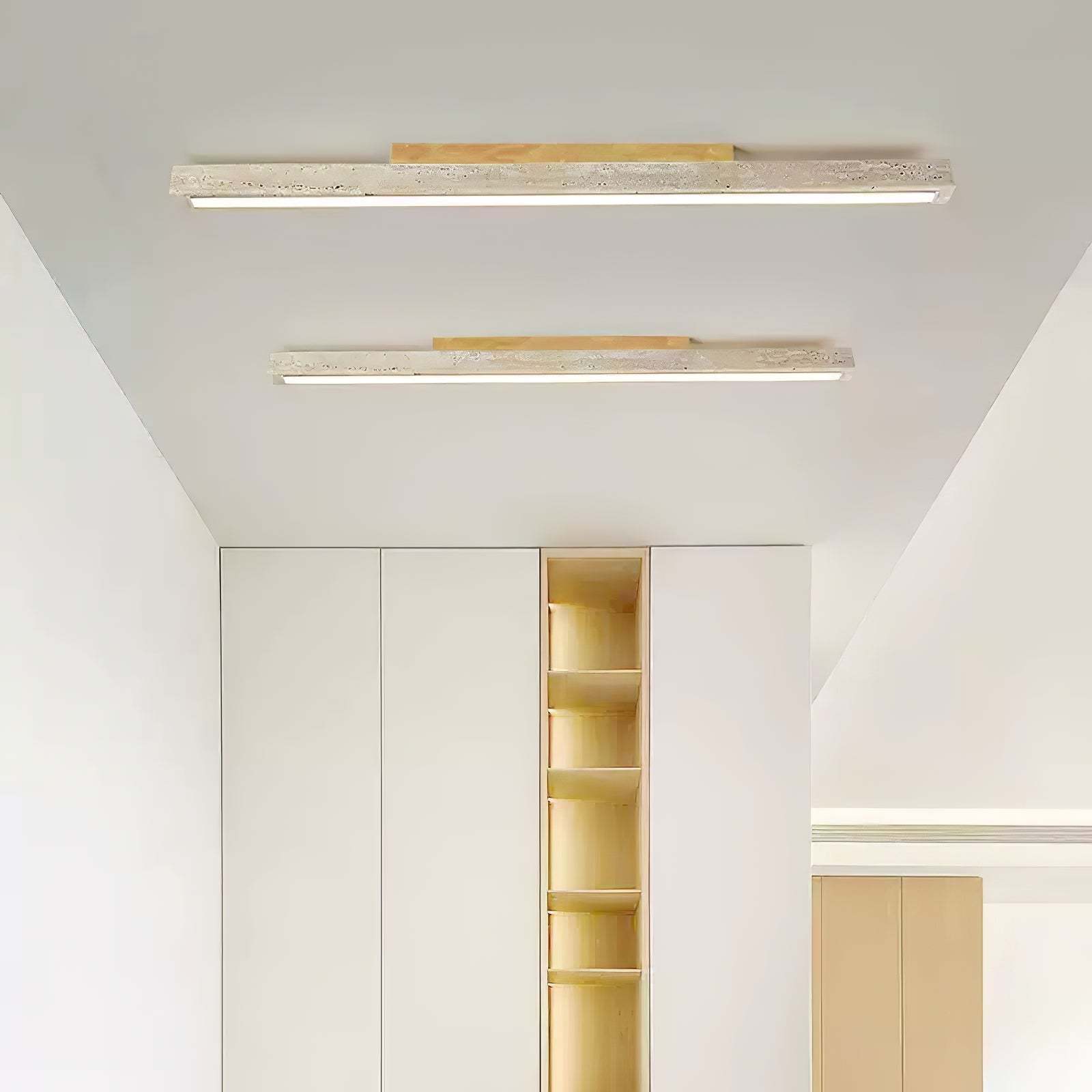 Orvenarae Minimalistische Travertin Lineare Deckenleuchte-Las Sola