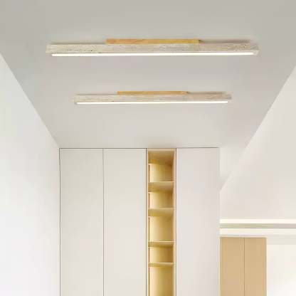 Orvenarae Minimalistische Travertin Lineare Deckenleuchte-Las Sola