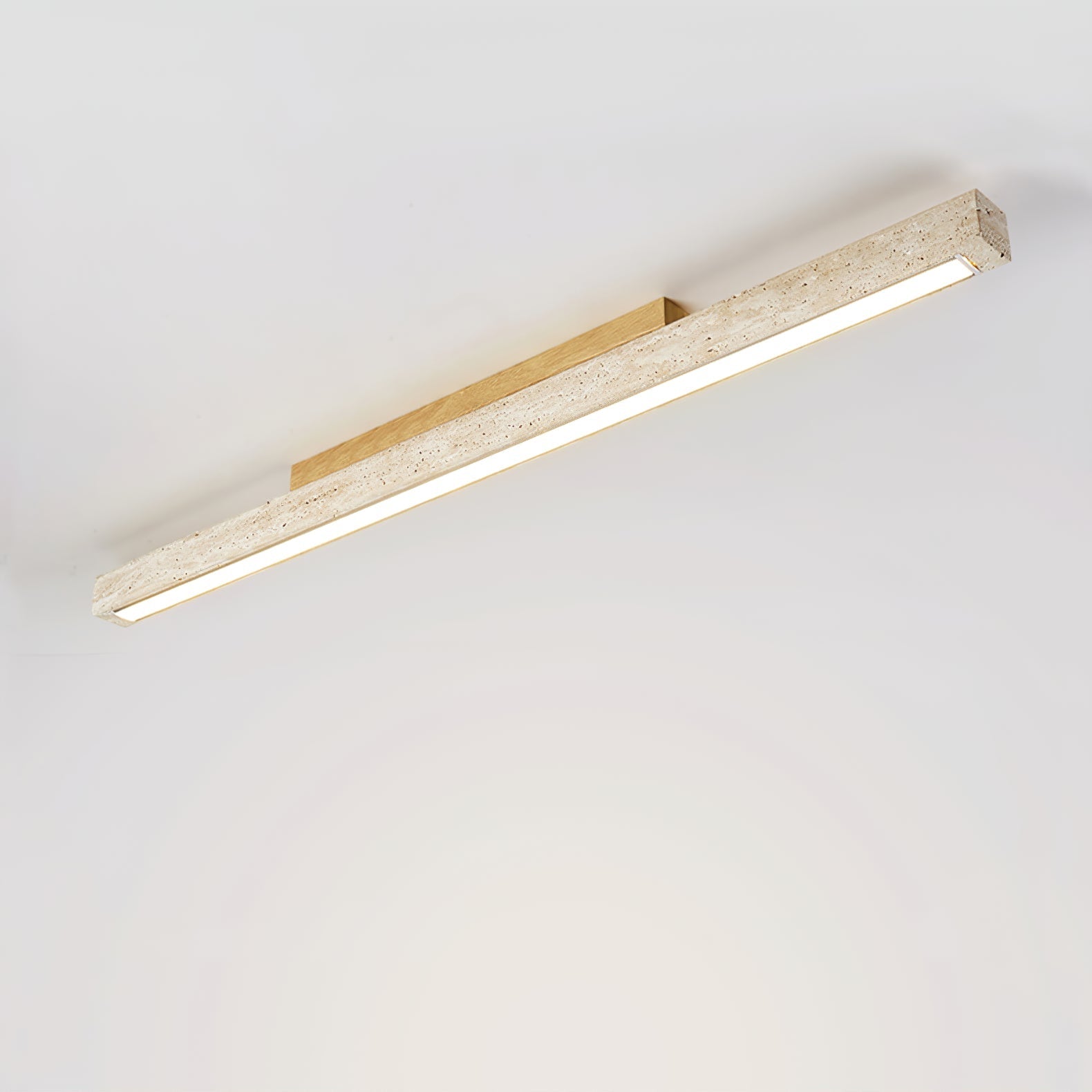 Orvenarae Minimalistische Travertin Lineare Deckenleuchte-Las Sola