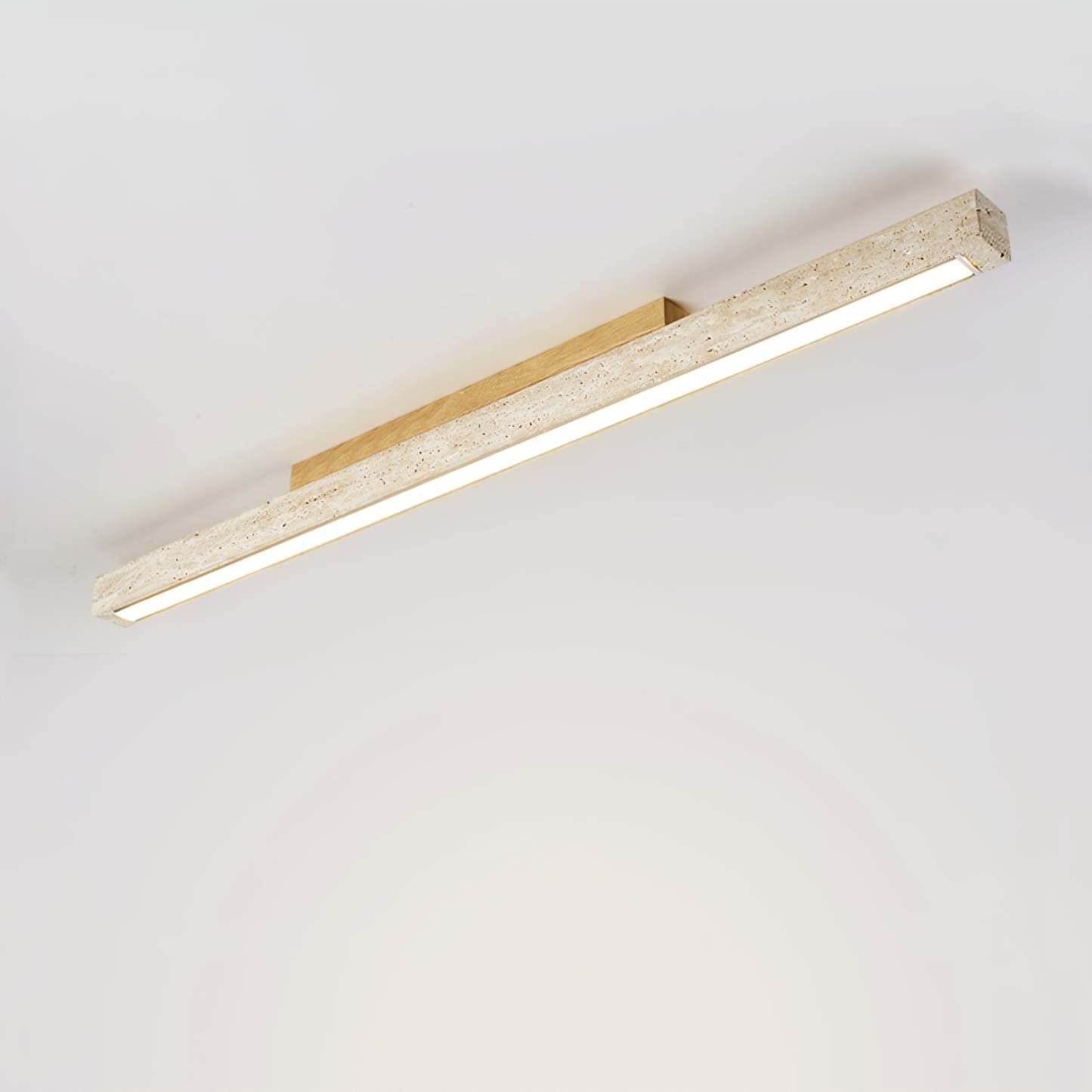 Orvenarae Minimalistische Travertin Lineare Deckenleuchte-Las Sola