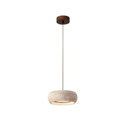 Zaid Modern Rund Travertin Pendelleuchte Licht Schirme Schlafzimmer Esszimmer