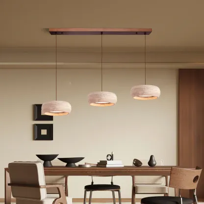 Zaid Modern Rund Travertin Pendelleuchte Licht Schirme Schlafzimmer Esszimmer