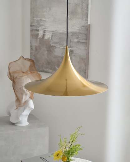 Pendelleuchte Schlanker Hals und Breite Schirmform Zeitgenössisch für Essbereich-Las Sola