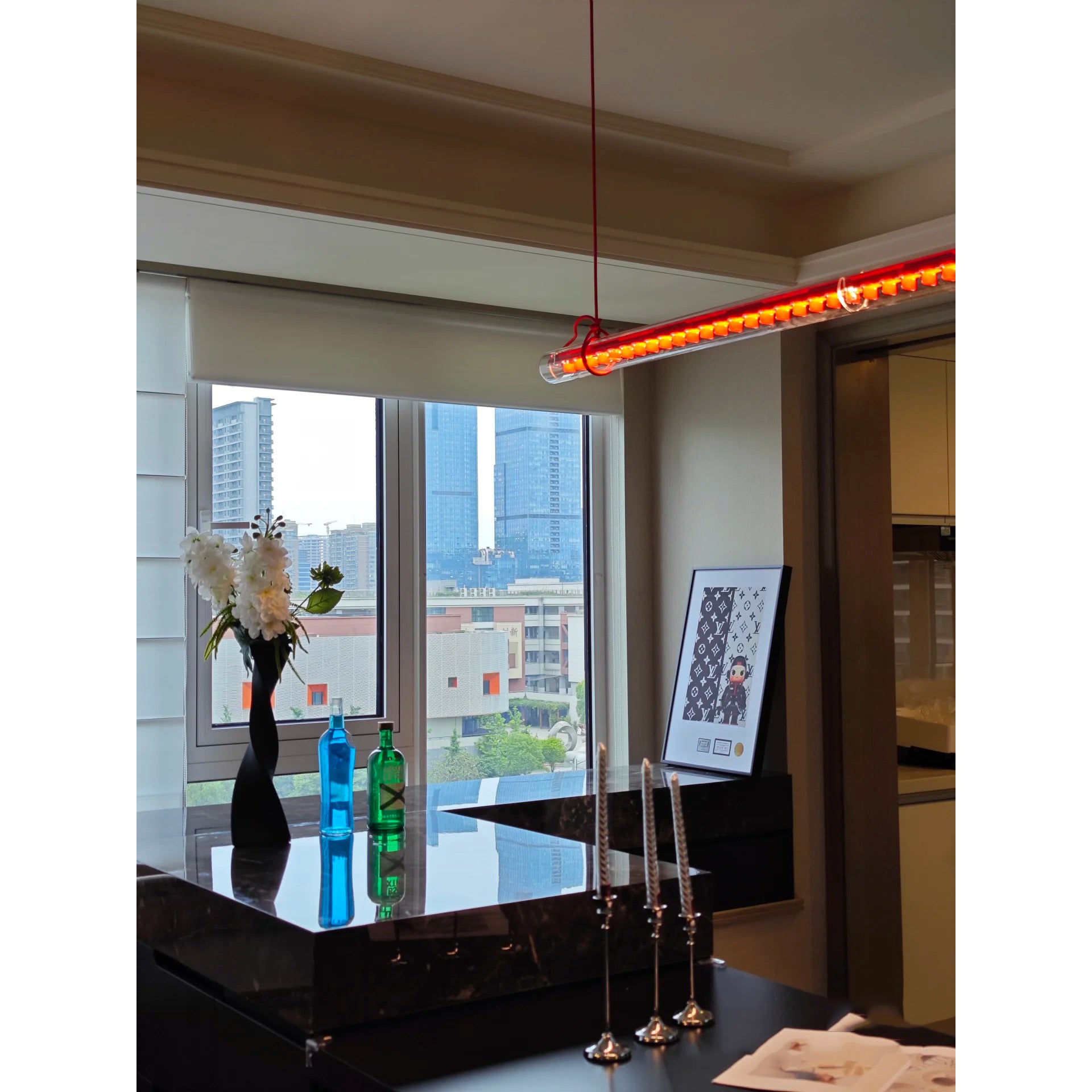 Cata Linear LED Glas Pendelleuchte-Las Sola