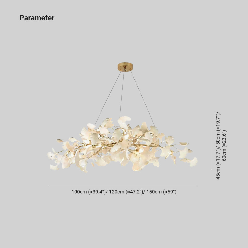 Olivia LeafGlo Modern Gold Foyer LED Kronleuchter, aus Metall & Keramik