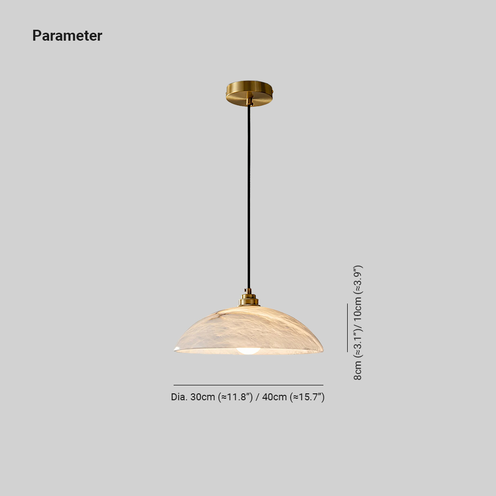 Carins Minimalismus Metall Alabaster Pendelleuchte Schlafzimmer Wohnzimmer