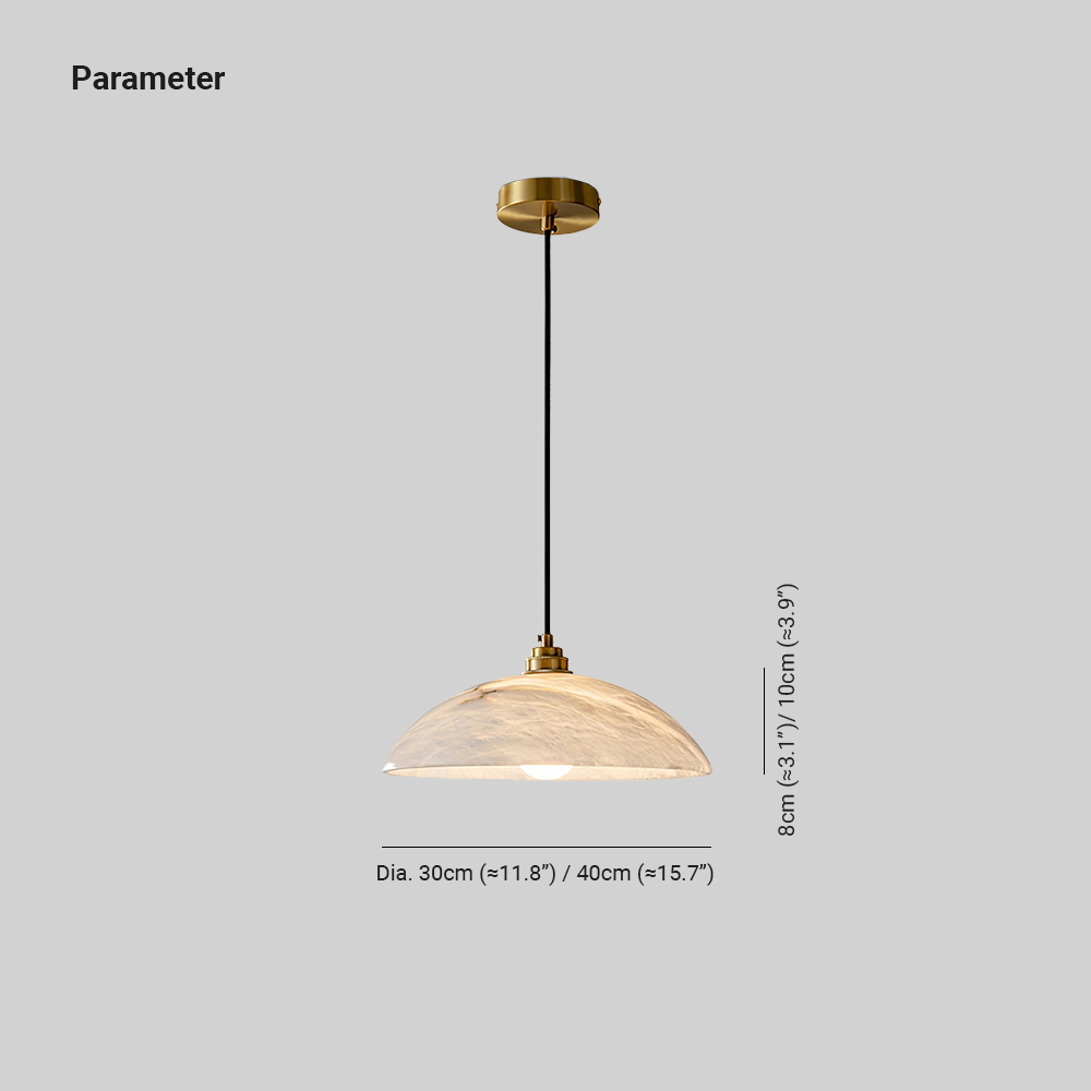 Carins Minimalismus Metall Alabaster Pendelleuchte Schlafzimmer Wohnzimmer
