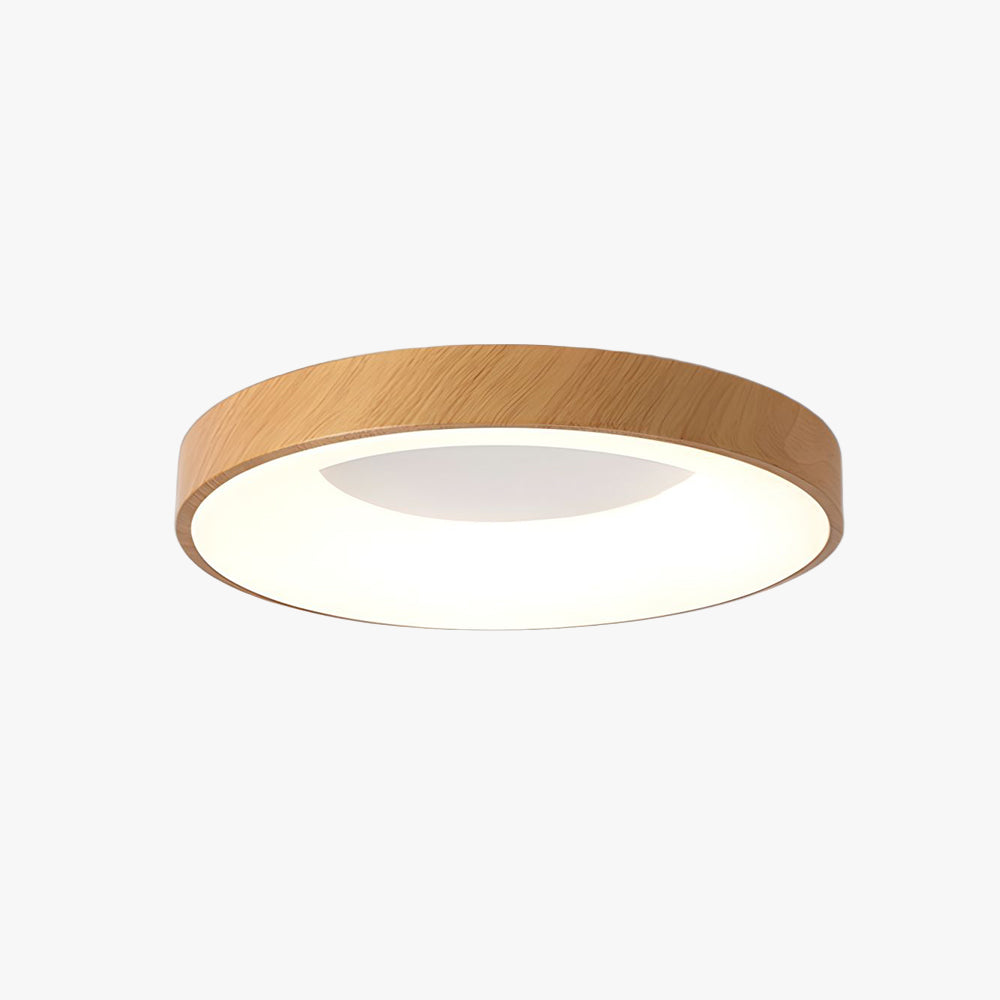 Eliriel Modern Minimalistisch Rund Holz Einbau Deckenleuchte-Las Sola