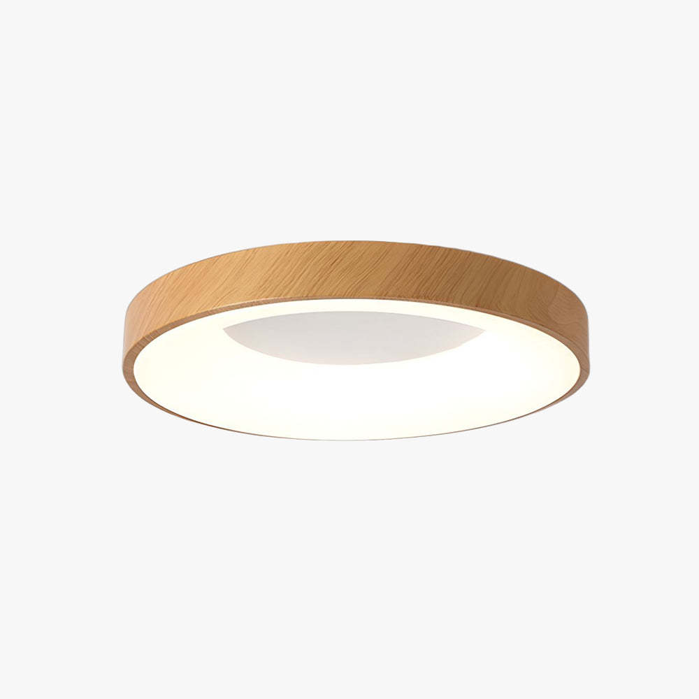 Eliriel Modern Minimalistisch Rund Holz Einbau Deckenleuchte-Las Sola