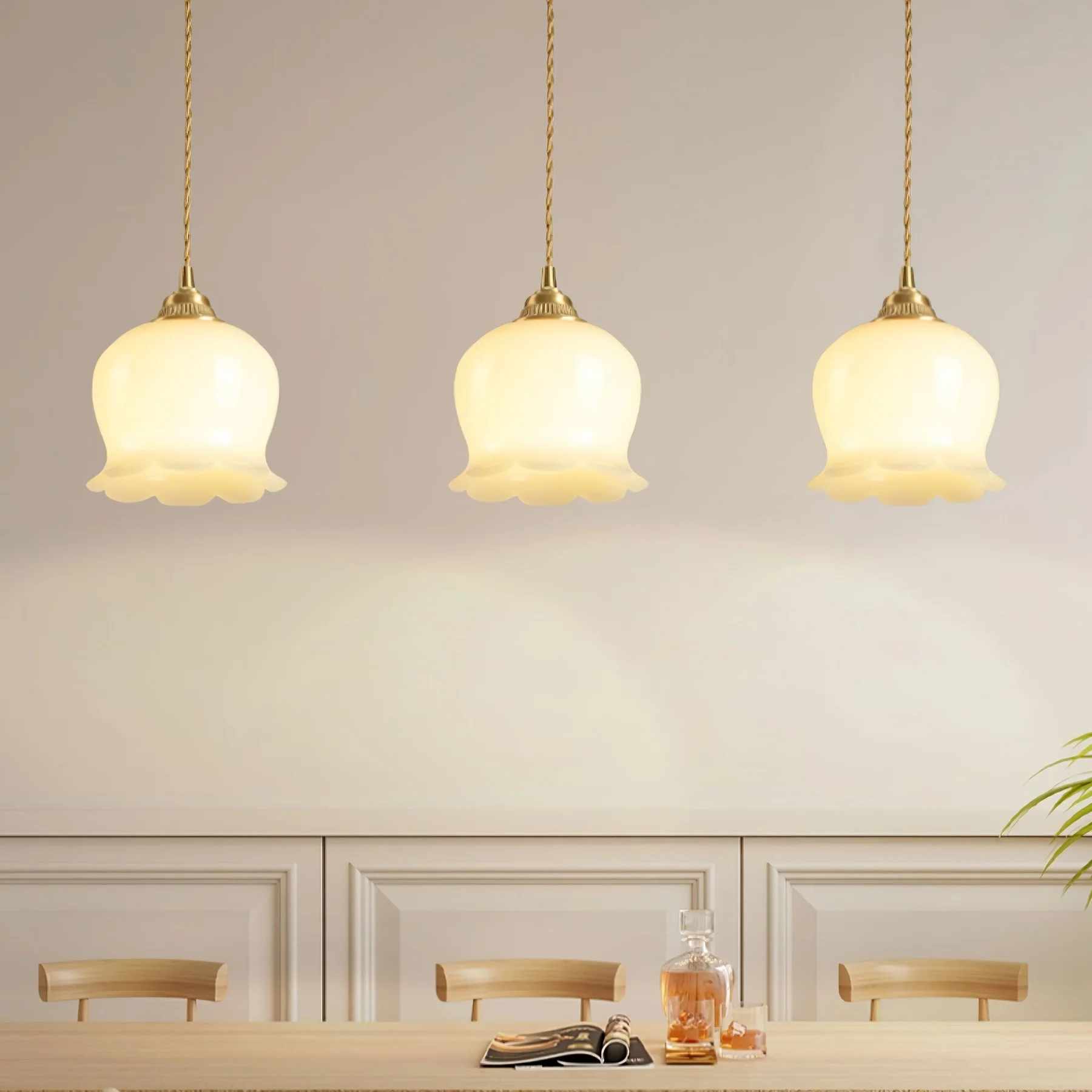 Carins Vintage Flower Resin Pendant Light Bedroom Living Dining Room