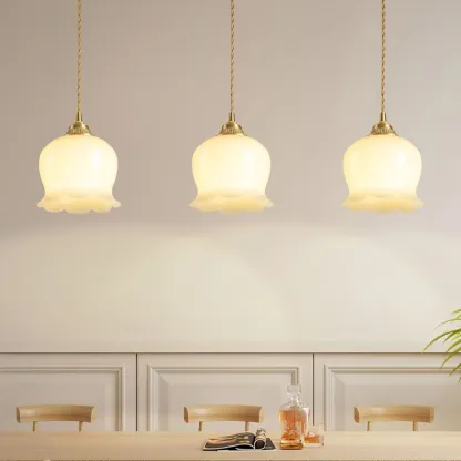 Carins Vintage Flower Resin Pendant Light Bedroom Living Dining Room
