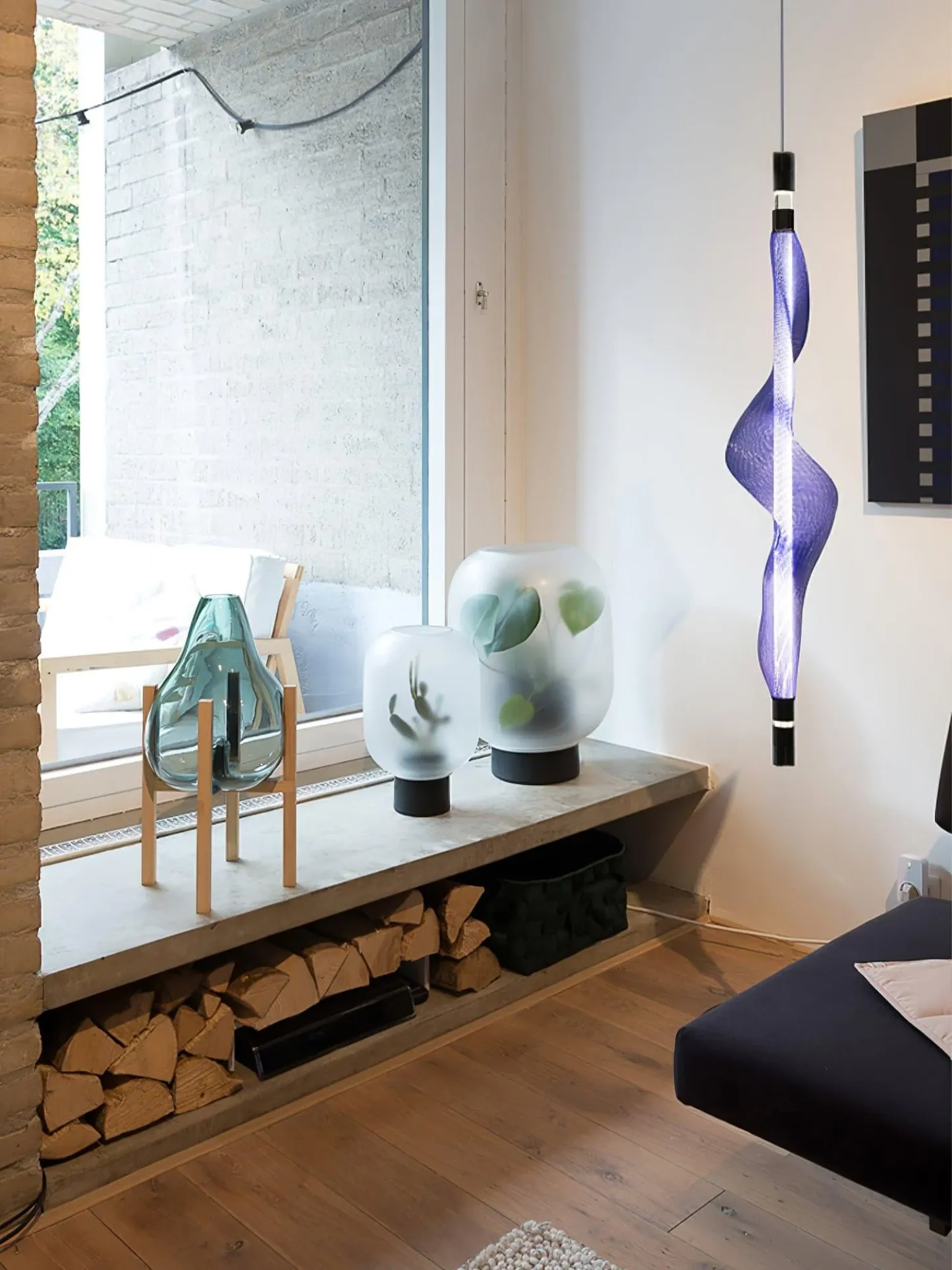 Edge Modern Unusual Fiber Pendant Light Shades Living Dining Room