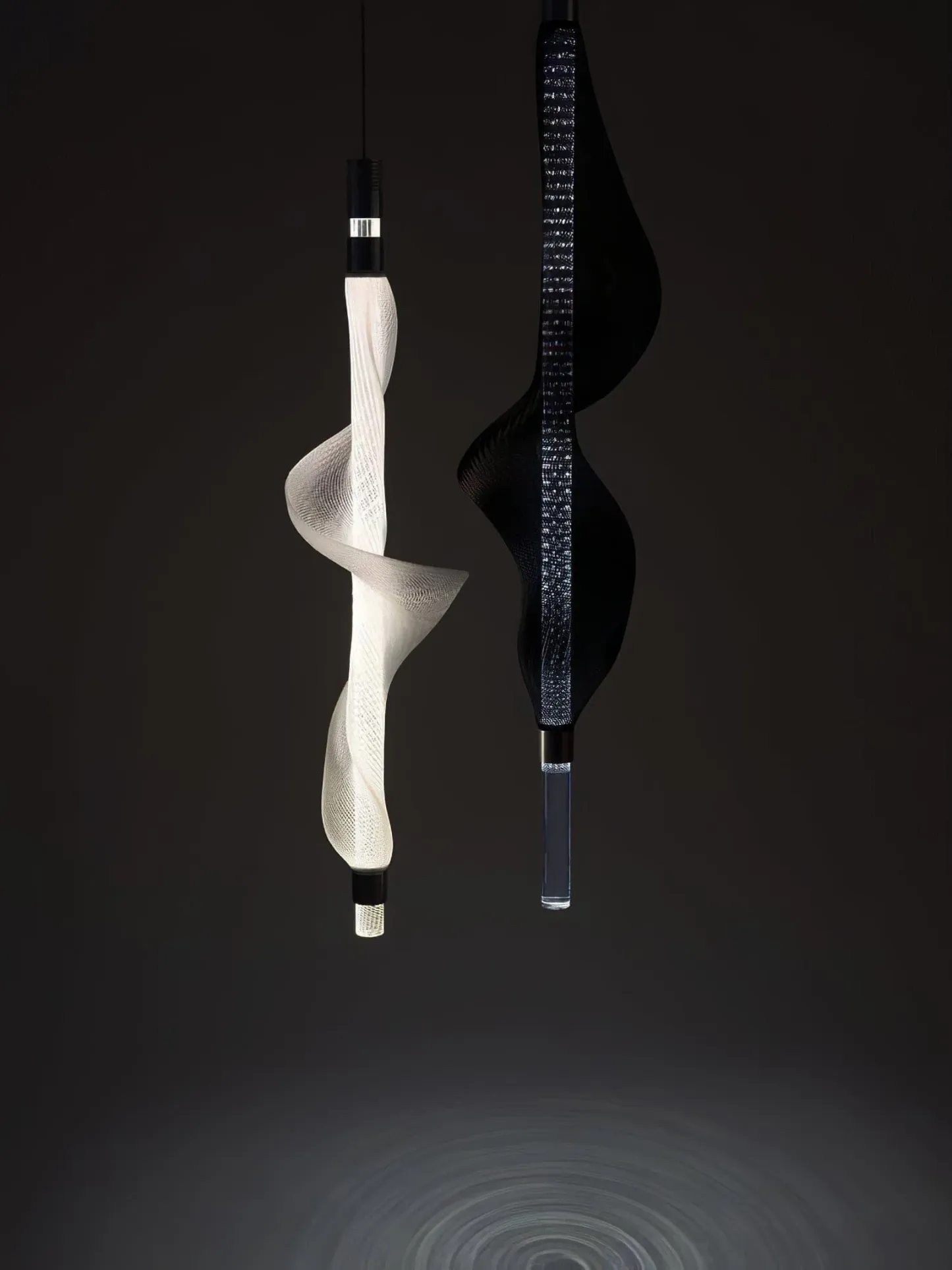 Edge Modern Unusual Fiber Pendant Light Shades Living Dining Room