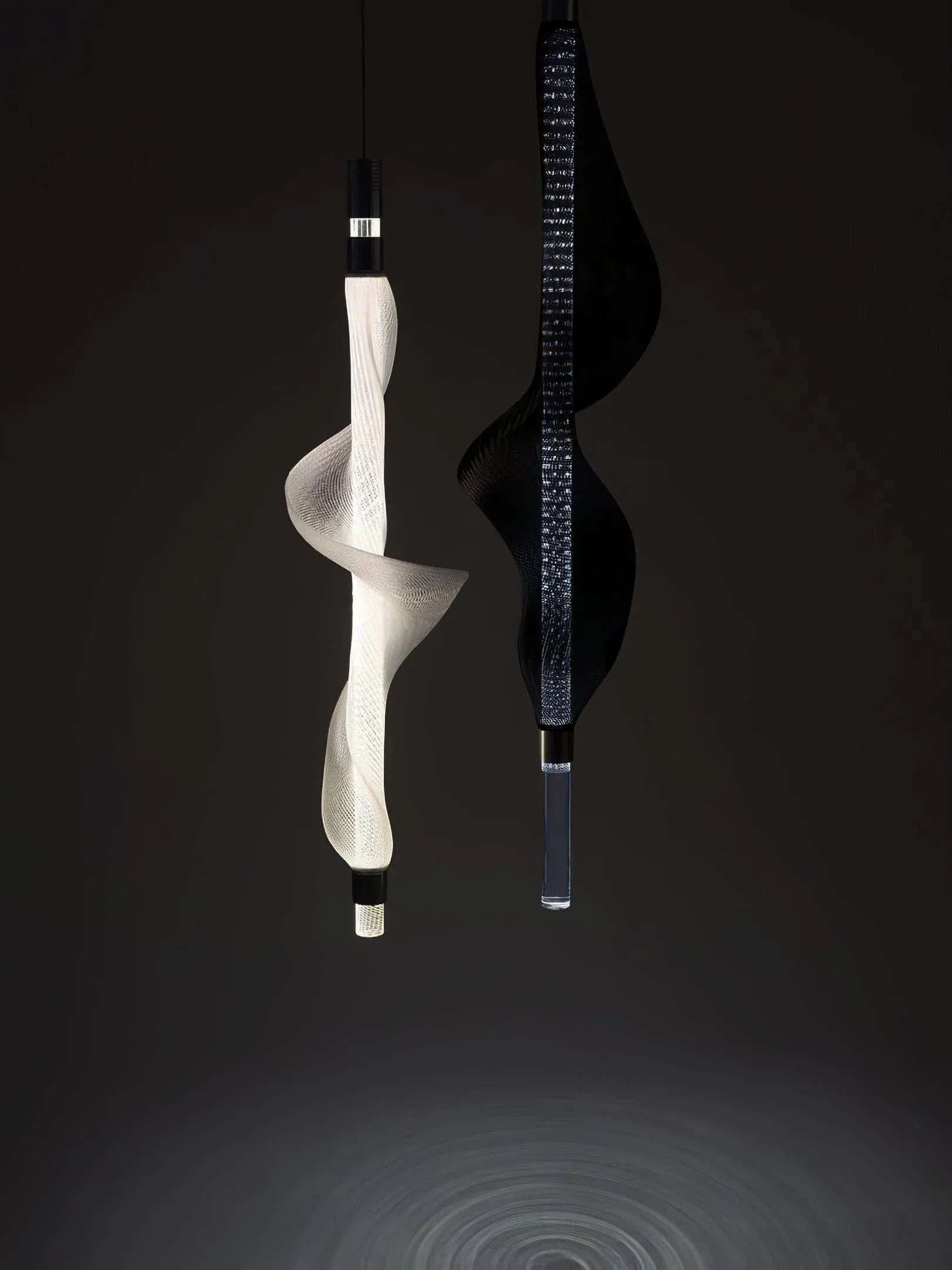 Edge Modern Unusual Fiber Pendant Light Shades Living Dining Room