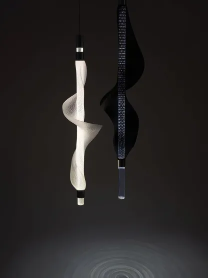 Edge Modern Unusual Fiber Pendant Light Shades Living Dining Room