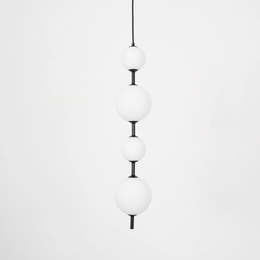 Edge Minimalism Brass Black Metal Glass Pendant Light Bedroom Living Room