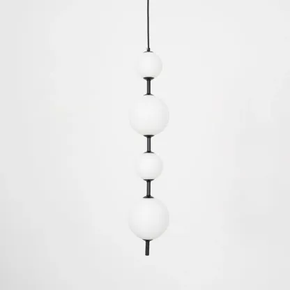 Edge Minimalism Brass Black Metal Glass Pendant Light Bedroom Living Room