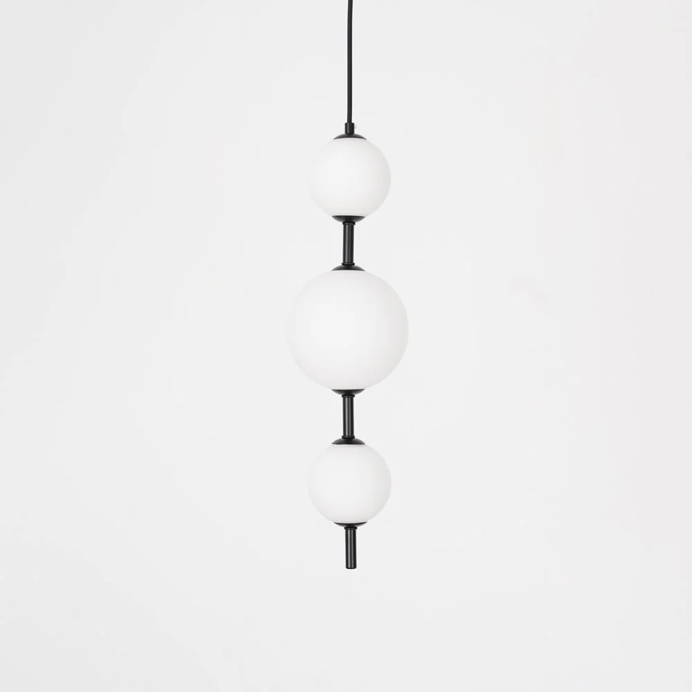 Edge Minimalism Brass Black Metal Glass Pendant Light Bedroom Living Room