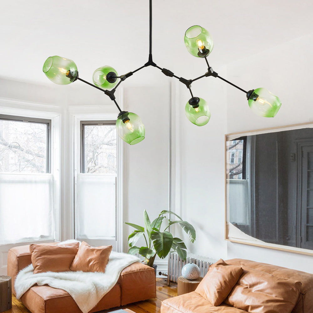 Pendelleuchte Champagner Gold Für Wohnzimmer & Esszimmer – Deckenlampe Metall, 125 Cm Höhe, E27 Fassung, Max. 60 Watt, IP20