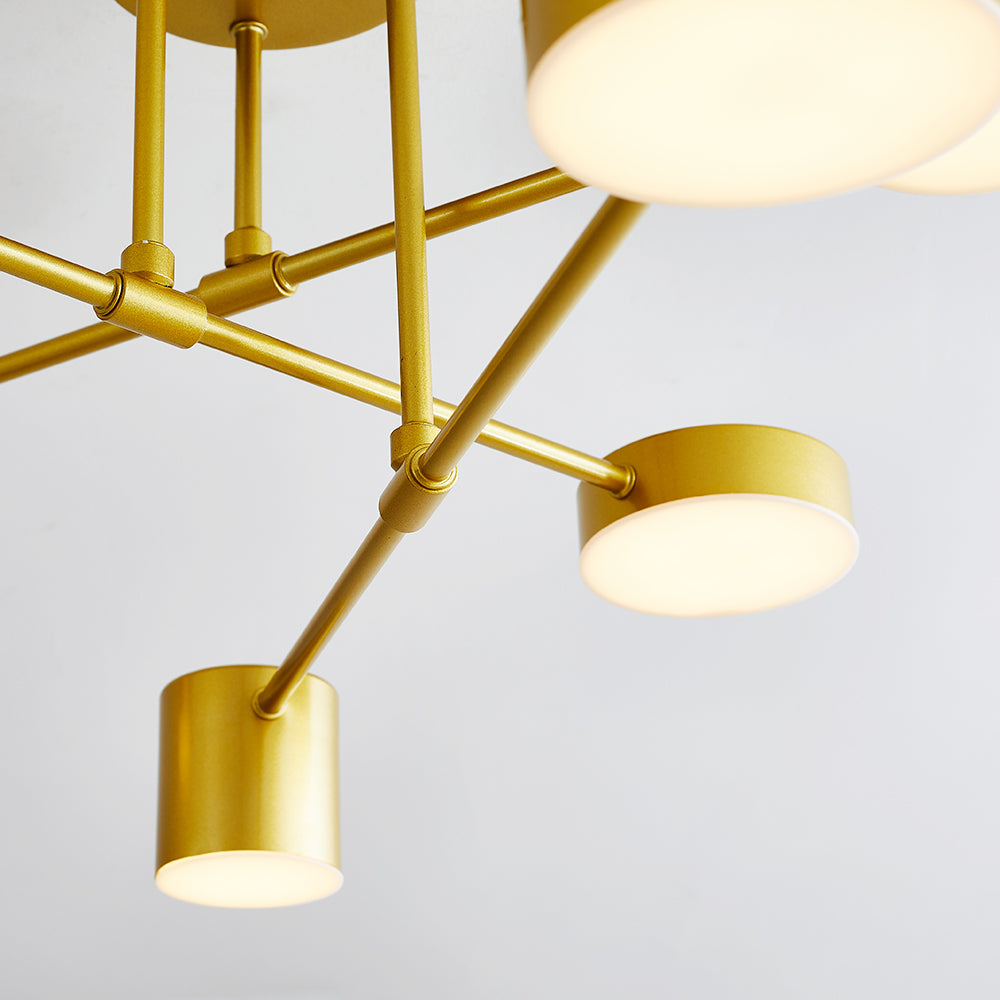 Weiss Modern Deckenleuchte Kreis-Design, Schwarz/Weiß/Gold, Wohnzimmer, Metall