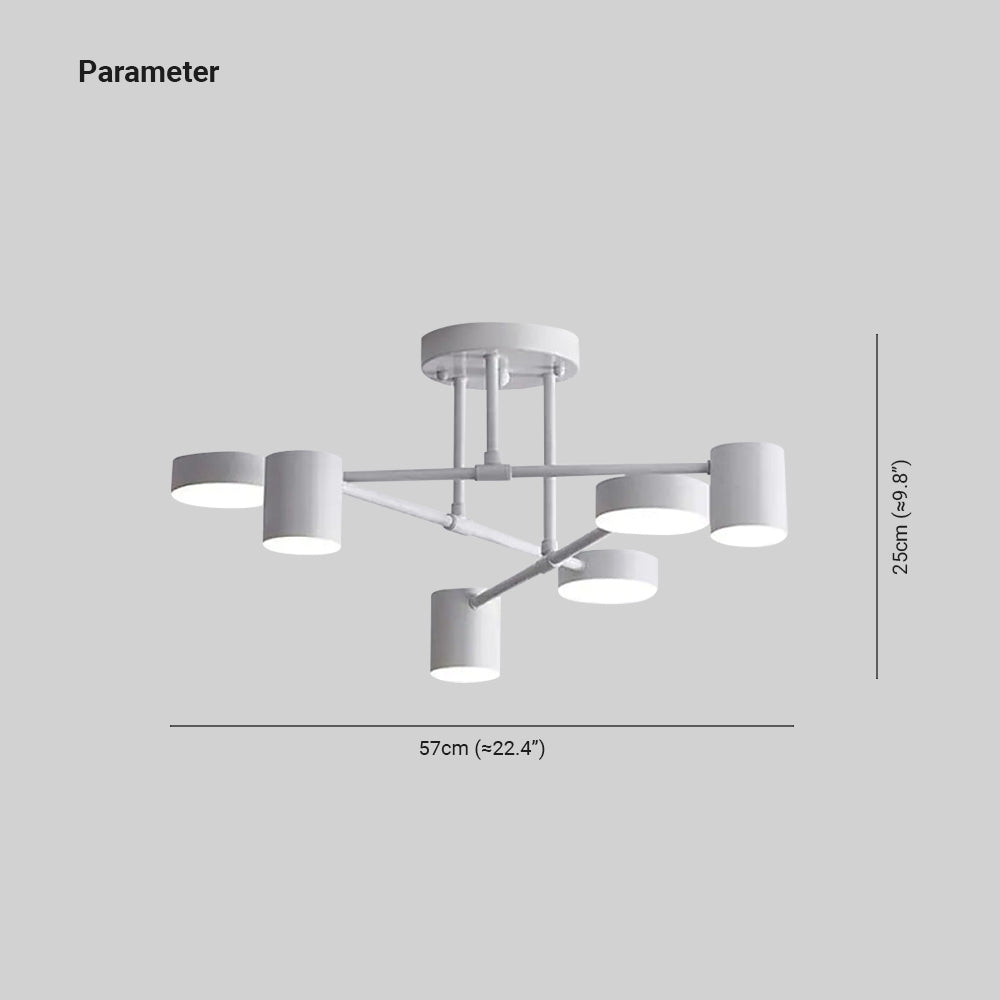 Weiss Modern Deckenleuchte Kreis-Design, Schwarz/Weiß/Gold, Wohnzimmer, Metall
