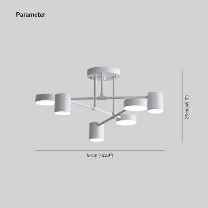 Weiss Modern Deckenleuchte Kreis-Design, Schwarz/Weiß/Gold, Wohnzimmer, Metall