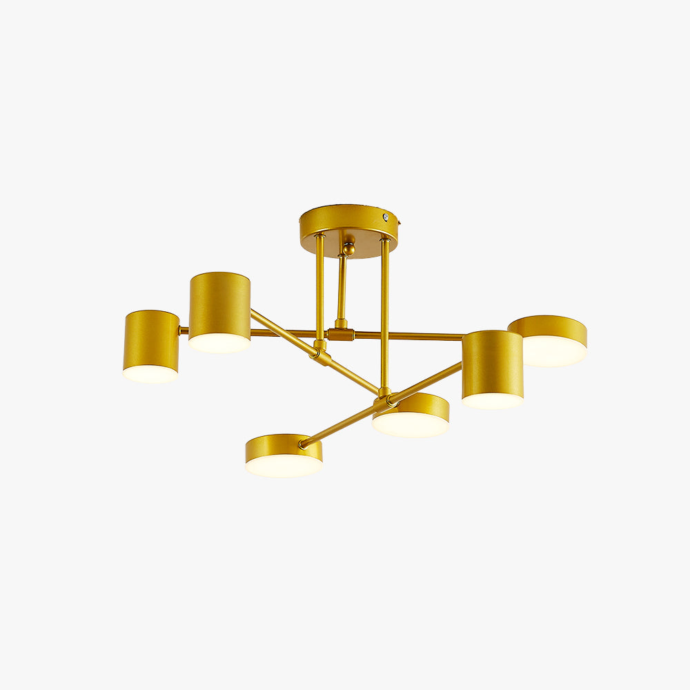 Weiss Modern Deckenleuchte Kreis-Design, Schwarz/Weiß/Gold, Wohnzimmer, Metall