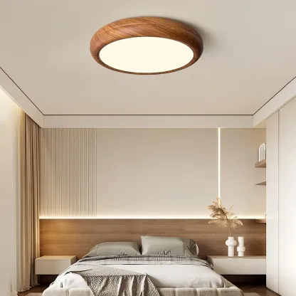 Ozawa Modern Minimalismus Rund Holz Deckenleuchte Schlafzimmer Esszimmer